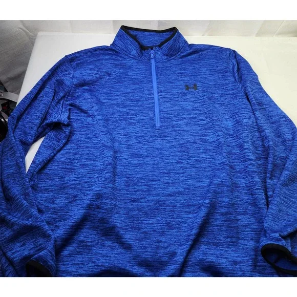 Under Armour Men's Blue Tech 2.0 Half Zip Long Sleeve Pullover Shirt Size 2XL - Picture 2 of 7